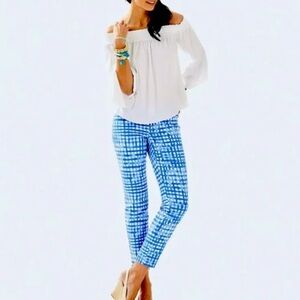 Lilly Pulitzer Checkered Cigarette Pants